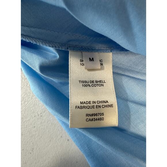 Rebecca Taylor Smocked Cotton Mini Dress Blue Size M NWT - Picture 12 of 14